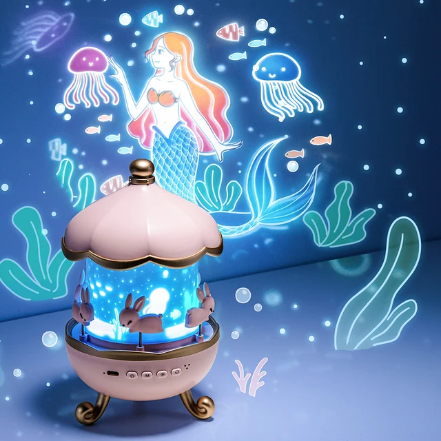 Changing Star Projection Cartoon Night Light Desk Lamp